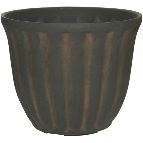 14.6" Polystone Goblet Planter - Black
