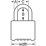 Master Lock 175DWD Set Your Own Word Combination Lock, 1 -Inch Shackle