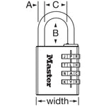 Master Lock 643DWD Set Your Own Password Combination Lock, Aluminum