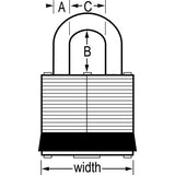 1-3/4 inch(s) Maximum Security Laminated Padlock, with 2-1/2 inch(s) Shackle