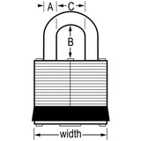 Master Lock 380T Keyed-Alike Padlock, Rustoleum, 2-Pack