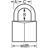 Master Lock 140DLH Solid Brass Keyed Different Padlock with 1-9/16-Inch Wide Body, 2-Inch Shackle