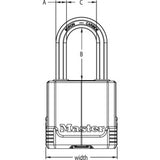 Master Lock M115BLCDLFHC Magnum Covered Laminated Steel Padlock, 1-7/8-Inch Body, 1-1/2-Inch Shackle