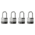 Magnum M1BLCQLFHC Laminated Steel Padlock, 1-3/4-Inch Body, 1-1/2-Inch Shackle, 4-Pack