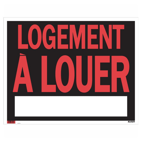 19" x 24" Logement A Louer Sign