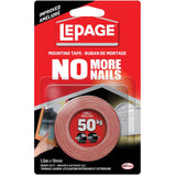 LePage 2125574 No More Nails Mounting Tape, 1 Roll