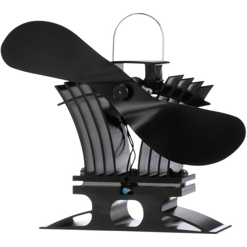 Ecofan 806CAXBX BelAir Heat Powered Gas or Pellet Stove Fan, Made in Canada, Black