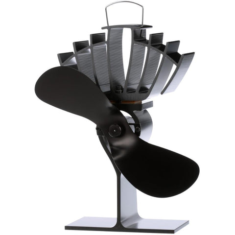 Ecofan 810CAXBX 810CAKBX UltrAir Mid-Size Heat Powered Wood Stove Fan, Made in Canada, Black