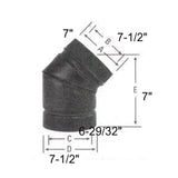 Selkirk Inc Elbow Stovepipe 45Deg 6In Blk DSP7E4-1