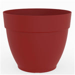 12" Capri Campana Round Planter - Dark Red