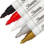 Sharpie PAINT Marker Paint, Permanent Oil-Base Marker Medium, 5-Carded, Assorted (1770458)