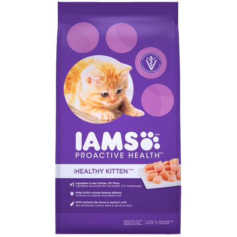 IAMS PROACTIVE HEALTH Healthy Kitten Dry Cat Food with Chicken, 1.59kg bag