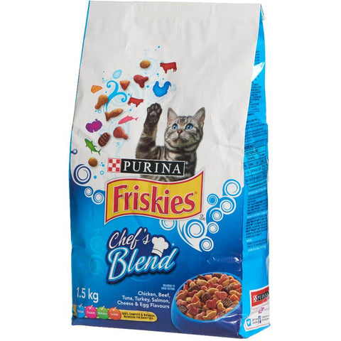 Friskies Chef's Blend Dry Cat Food - 1.5 kg Bag