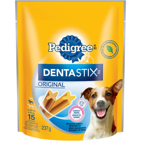 PEDIGREE DENTASTIX Oral Care Dog Treats for Small Dogs - Original, 15 Sticks