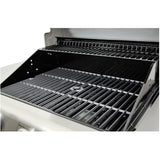 Pedestal Propane BBQ with Foldable Side Shelves - 3 Burner, Blue