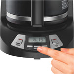 12 Cup Black Basket Coffee Maker