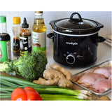 Manual Slow Cooker - Black, 2 Qt