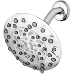 Rainfall 6 Setting Wall Mount Showerhead - with PowerPulse Massage, Chrome