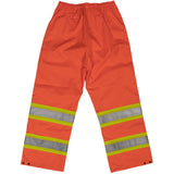 Hi-Visibility Orange Safety Rain Pants - Extra Large