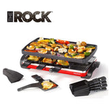 The Rock Electric Raclette Party Grill - 8 Person, Black