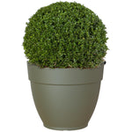 12" Capri Campana Round Planter - Dark Green