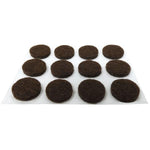 1/2" Round Medium Duty Felt Pads - 24 Pack