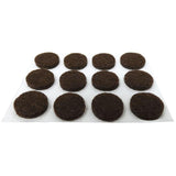 1/2" Round Medium Duty Felt Pads - 24 Pack