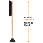 Wood Snow Brush with Scraper - 26"