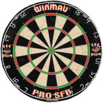 Winmau Pro SFB Bristle Dartboard Best-in-Class Durability and Performance, Galvanised Steel Round-Wire, CNC Precision Made Staple-Free Bullseye, Super Dense Sisal Base and Tournament Approved Board