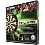 Winmau Pro SFB Bristle Dartboard Best-in-Class Durability and Performance, Galvanised Steel Round-Wire, CNC Precision Made Staple-Free Bullseye, Super Dense Sisal Base and Tournament Approved Board