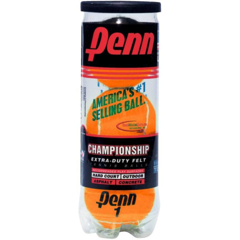 Penn Championship Orange Extra Duty Tennis Ball (Pack of 3 balls)