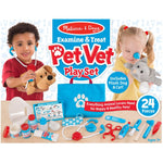 Melissa & Doug Examine & Treat Pet Vet Play Set, Animal & People Play Sets, Helps Children Develop Empathy, 24 Pieces