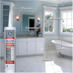 Paintable Kitchen & Bath Silicone Sealant - White, 280 ml