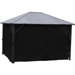 10' x 10' Privacy Side Gazebo Curtain - Black