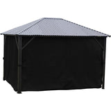 10' x 10' Privacy Side Gazebo Curtain - Black