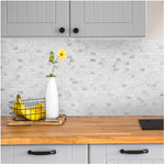 Ravenna Bianco Peel & Stick Backsplash Wall Tiles - 9.8" x 9.7", 4 Pack