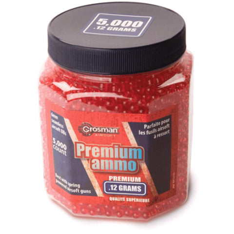 Crosman Airsoft BBS, 5000 .12G 6mm, Red BBS