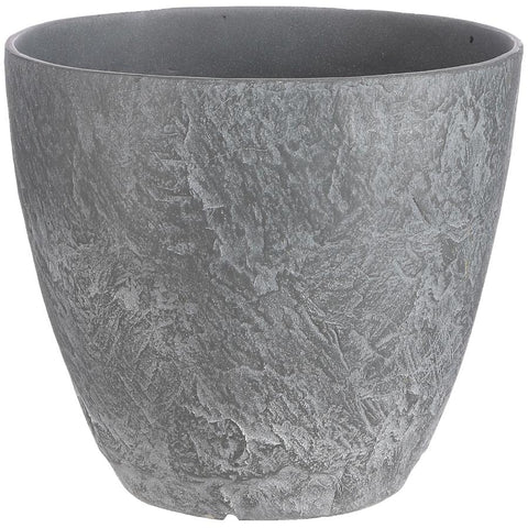 12" Bravo Polypropylene Planter - Dark Grey Slate