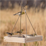 Hanging Wooden Tray Bird Feeder - 1.6 lb Capacity