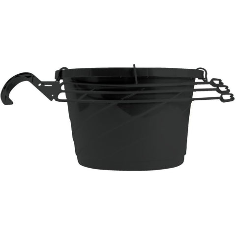 10" Euro Hanging Basket Planter - Black