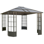 10' x 12' Savion Polycarbonate Gazebo - with Mosquito Net