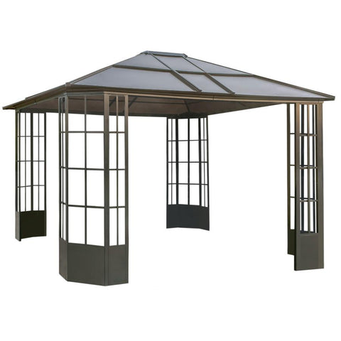 10' x 12' Savion Polycarbonate Gazebo - with Mosquito Net