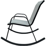 Stackable Steel Rocking Chair - Taupe