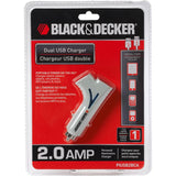 2 Amp White USB Adapter, with 2 Ports