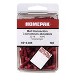 100 Pack 22-18 Butt Terminals