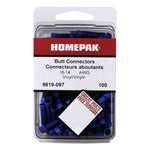100 Pack 16-14 Butt Terminals
