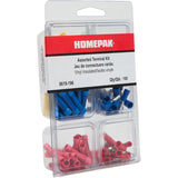 100 Pack Vinyl Terminals, Assorted Styles
