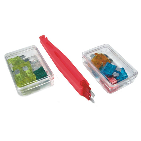 17 Piece Automotive Fuse Kit, Assorted Fuses