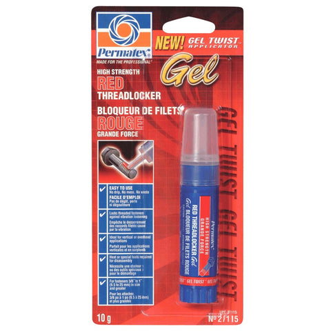 Permatex 27115 Red Gel High Strength 271 Threadlocker, 10g