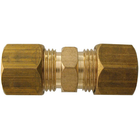 1/4" Double End Brass Compression Union